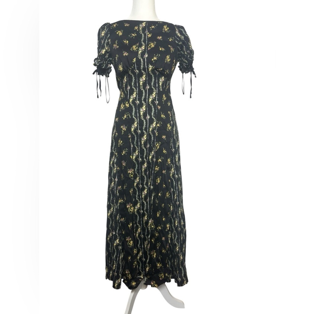 Free People Black and Gold Backless Sundress size 4 - Picture 1 of 9